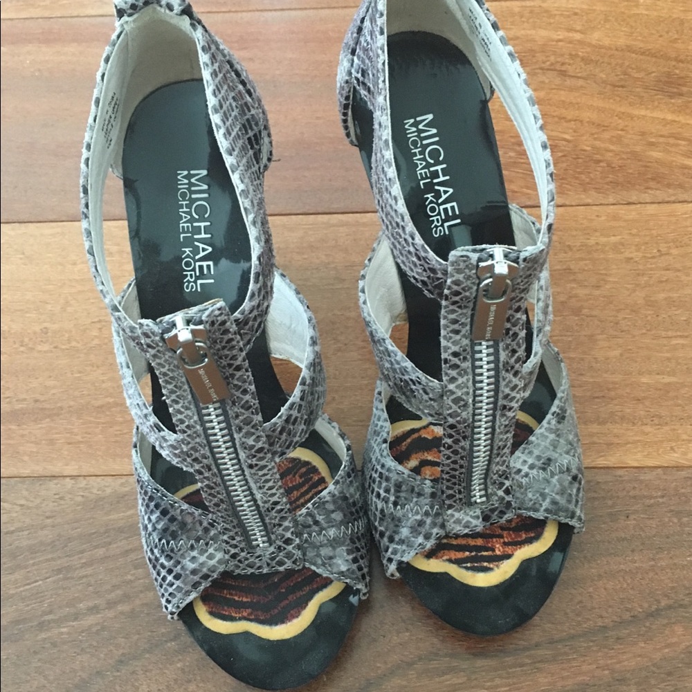 Michael Kors Faux Snake Heel